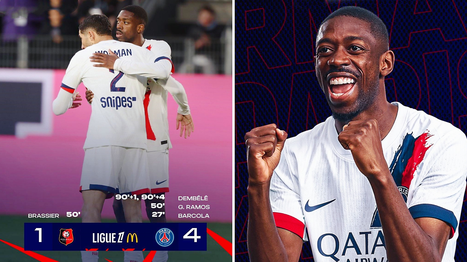 IM体育数据分析平台-雷恩主场逆转取胜，欧战资格有望